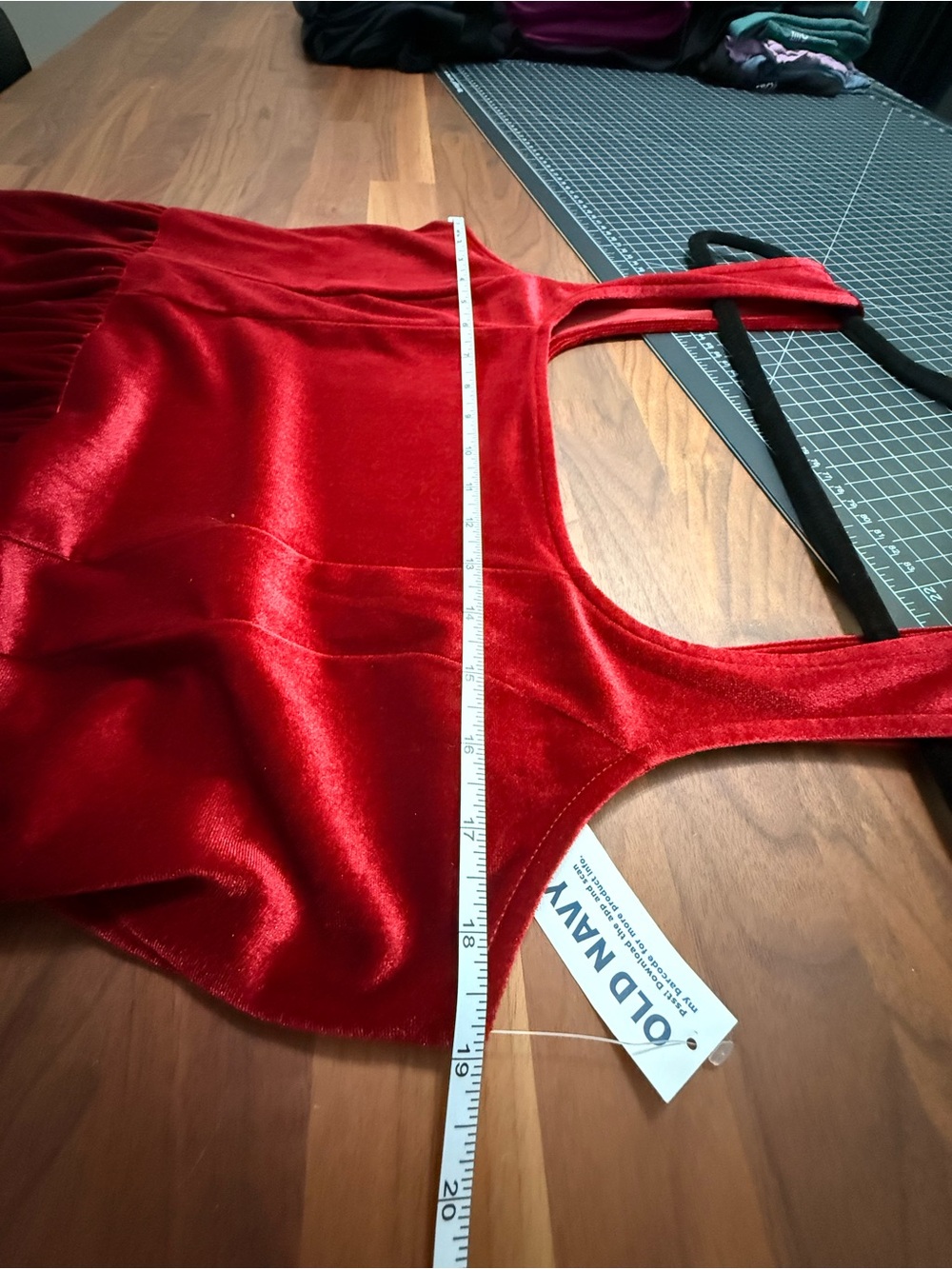 Old Navy Red Velvet Sleeveless Dress - Picture 9 of 10